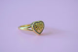 Icy Nugget Heart Ring