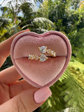 Icy Heart Bypass Ring (adjustable)