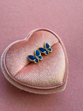 Enamel Butterfly Studs (blue)