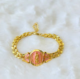 Pink Floral Mother Mary Bracelet