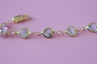 Bezel Heart Bracelet
