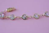 Bezel Heart Bracelet