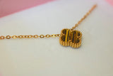 Tigers Eye Clover Necklace