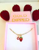 Strawberry And Eye Necklace