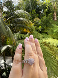 Icy Cuban Heart Ring (adjustable)