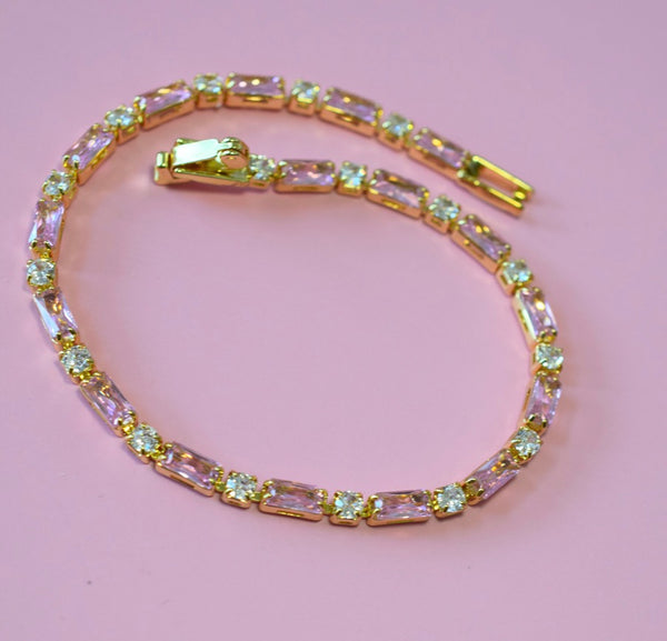 Pink Baguette Bracelet