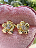 Diamond Flower Studs
