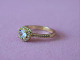 Gold Halo Ring (White)