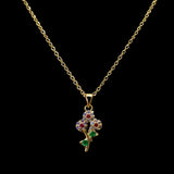 Bouquet Necklace In Gold Or Silver