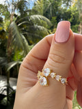 Icy Heart Bypass Ring (adjustable)