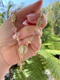 Rosary Style Pink Bracelet