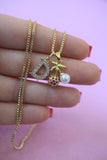 Pretty Cherry & Initial (Box Chain)