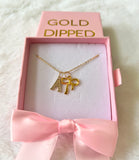 Gold Bow & Initial (Rolo Chain)