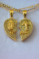 Diamond Crucifix & Mary Heart Set