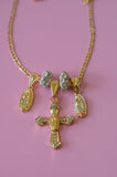 Mary Cross Charm Necklace