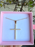 Large Diamond Cross (Rolo Chain)