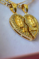 Diamond Mother Mary Heart Set