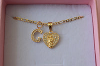 Beautiful Saint Jude Heart & Initial
