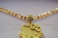 Diamond Kitty Kat (Figaro Chain)