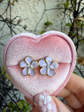 Enamel Flower Studs (lilac)