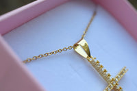 Large Diamond Cross (Rolo Chain)