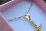 Large Diamond Cross (Rolo Chain)