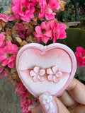 Enamel Flower Studs (Light Pink)