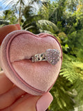 Icy Cuban Heart Ring (adjustable)