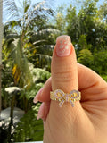 Icy Bow Ring (Pink)