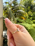 Gold Oval Halo (Pink)