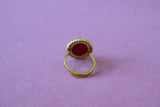 Red Adjustable Mary Ring