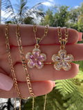 Pear Shape Flower (figaro chain)