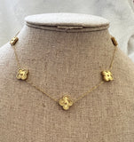 Gold 5 Clover Necklace