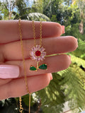 Pink Daisy (Rolo chain)