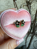 Delilah Flower Studs (black)