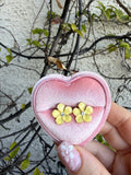 Enamel Flower Studs (Yellow)