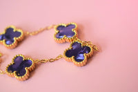 Purple Lucky Clover Bracelet