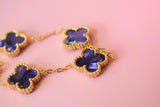 Purple Lucky Clover Bracelet