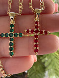 Emerald Or Ruby Inspired Cross