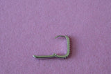Silver Small Icy Rectangle Hoops
