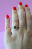 Gold Halo Ring (Green)