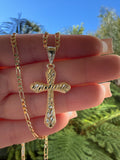 Angie's Nugget Cross Necklace