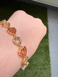 Bling Heart Bracelet (Red)