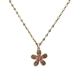 Pink Flower Necklace
