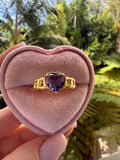 Cuban Heart Ring (purple)