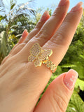 Diamond Butterfly Ring (Pink)