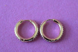 Pink Icy Huggie Hoops