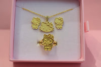 3 Piece Diamond Kitty Package Deal (Rolo Chain)