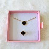 Black Clover Ring & Necklace