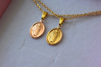 Small Oval Saint Jude In 2 Colors (Rolo Chain)